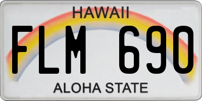HI license plate FLM690