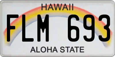 HI license plate FLM693