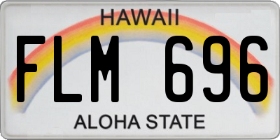 HI license plate FLM696