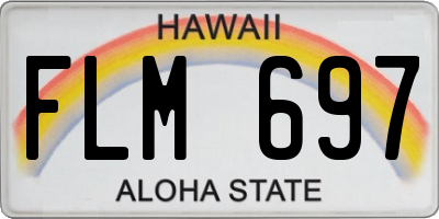 HI license plate FLM697