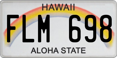 HI license plate FLM698