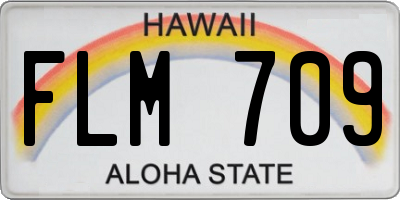 HI license plate FLM709