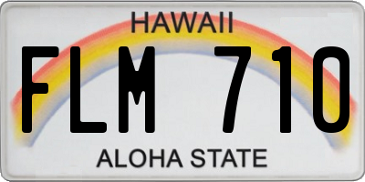 HI license plate FLM710