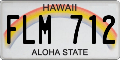 HI license plate FLM712