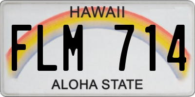 HI license plate FLM714