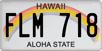 HI license plate FLM718