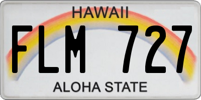 HI license plate FLM727