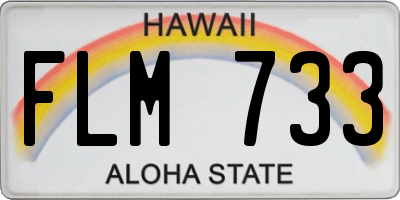 HI license plate FLM733