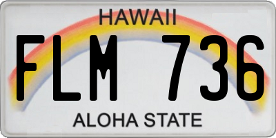HI license plate FLM736