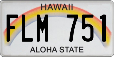 HI license plate FLM751