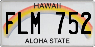 HI license plate FLM752