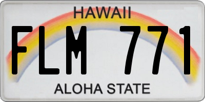 HI license plate FLM771
