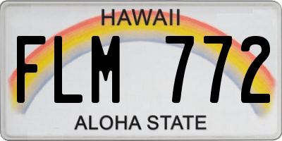 HI license plate FLM772