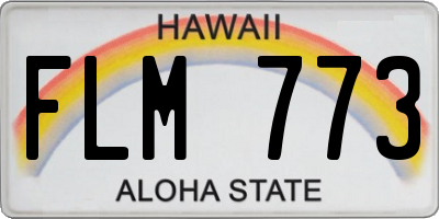 HI license plate FLM773