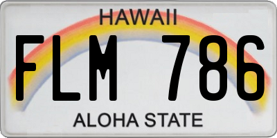 HI license plate FLM786