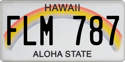 HI license plate FLM787