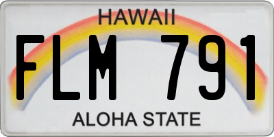 HI license plate FLM791