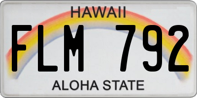 HI license plate FLM792