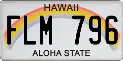 HI license plate FLM796