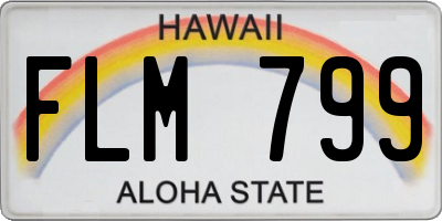 HI license plate FLM799