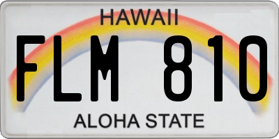 HI license plate FLM810