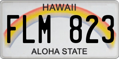 HI license plate FLM823