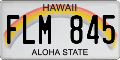 HI license plate FLM845