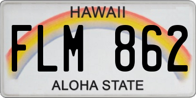 HI license plate FLM862