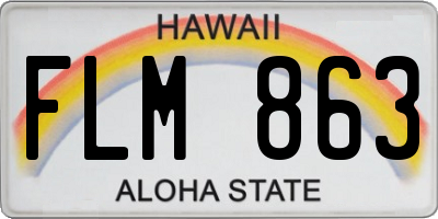 HI license plate FLM863