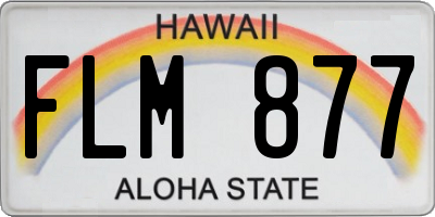 HI license plate FLM877