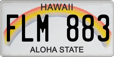 HI license plate FLM883