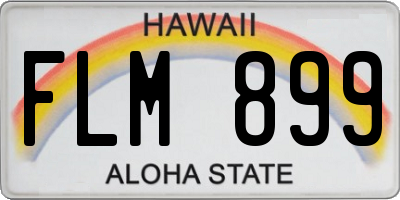 HI license plate FLM899