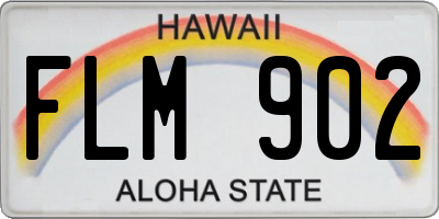 HI license plate FLM902