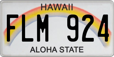 HI license plate FLM924