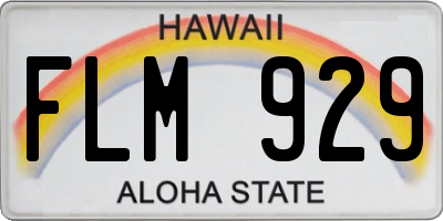 HI license plate FLM929