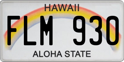 HI license plate FLM930