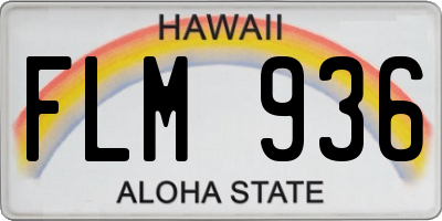 HI license plate FLM936