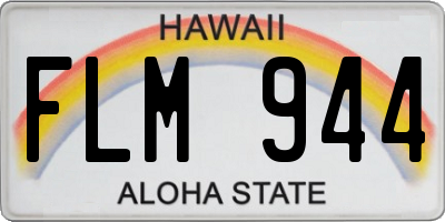 HI license plate FLM944