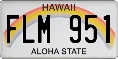 HI license plate FLM951