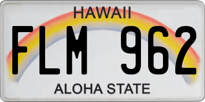 HI license plate FLM962