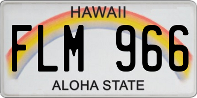 HI license plate FLM966
