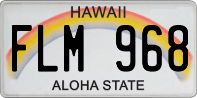 HI license plate FLM968