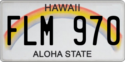 HI license plate FLM970