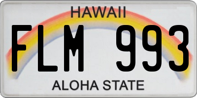 HI license plate FLM993