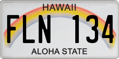 HI license plate FLN134