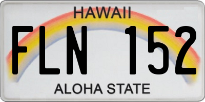 HI license plate FLN152