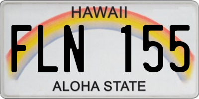 HI license plate FLN155