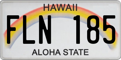 HI license plate FLN185
