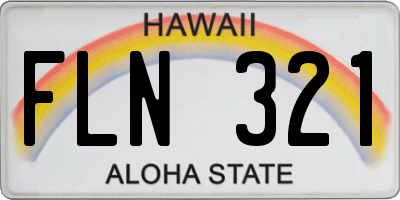 HI license plate FLN321