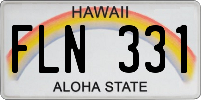 HI license plate FLN331